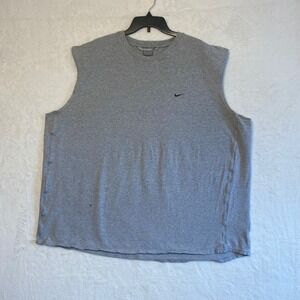 Nike Sleeveless T-Shirt Gray XL Extra Large Swoosh Logo Casual Gym Tank Top
